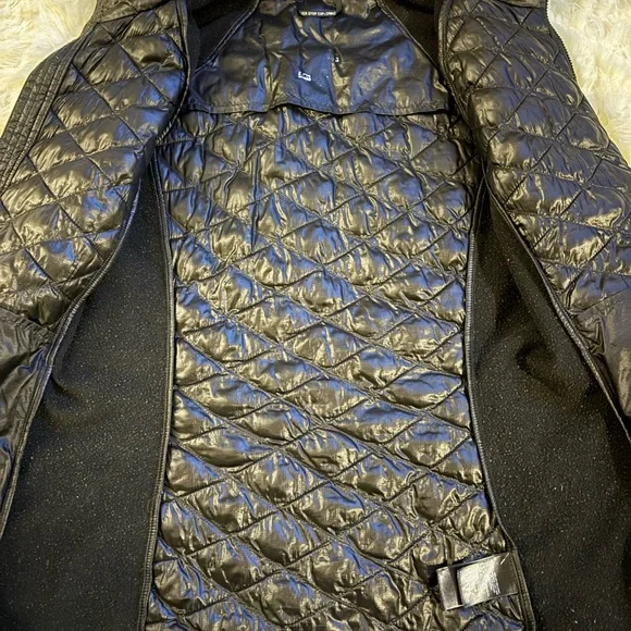 The North Face Quilted Hybrid Jacket Black Full Zip Stretch Sleeves - Picture 4 of 7